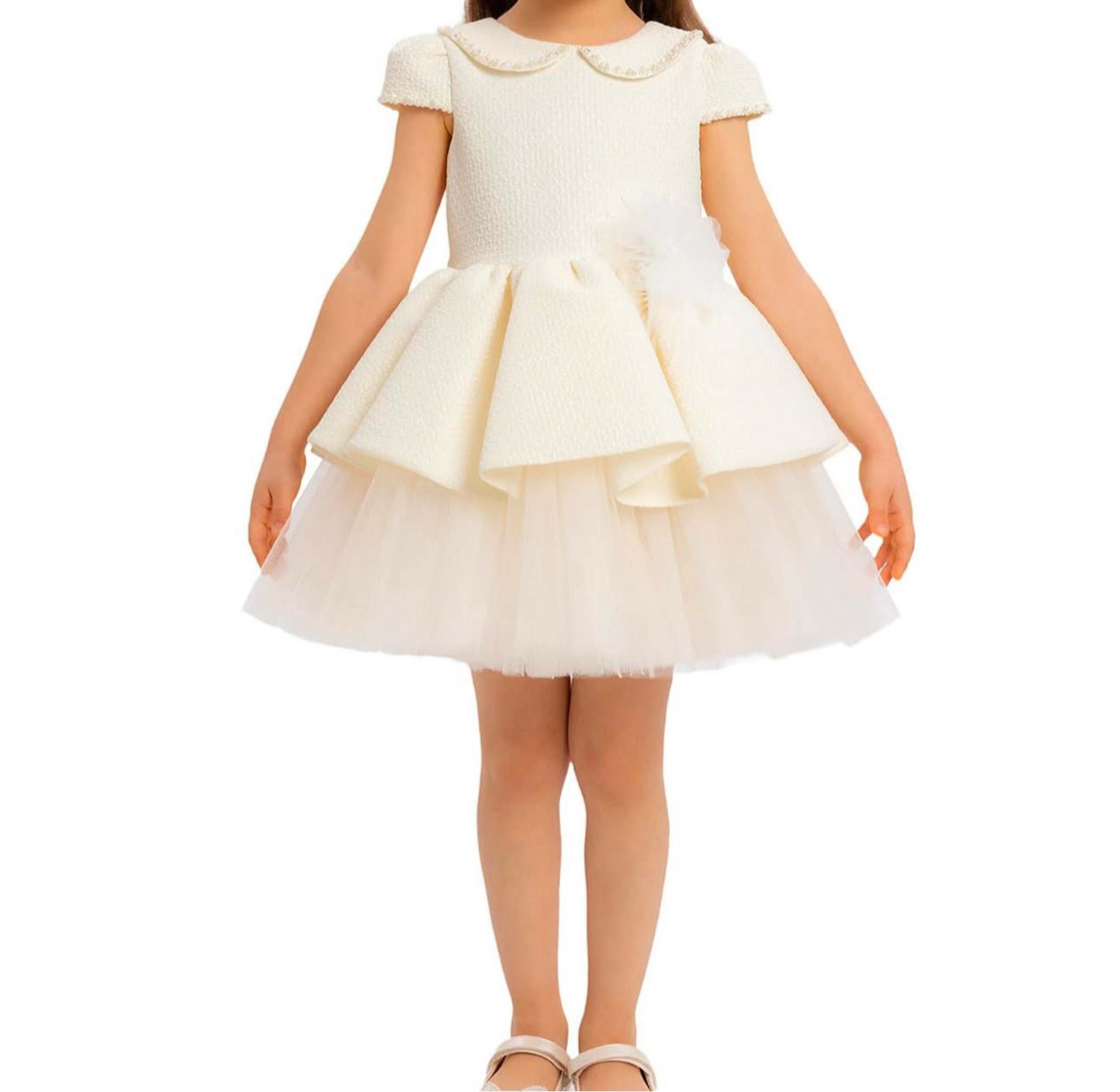 Baby Beige collared Dress