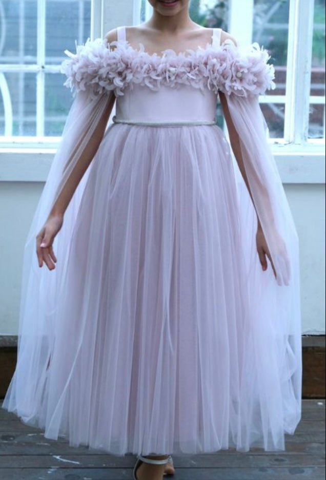 Maxi lilac flower girl dress