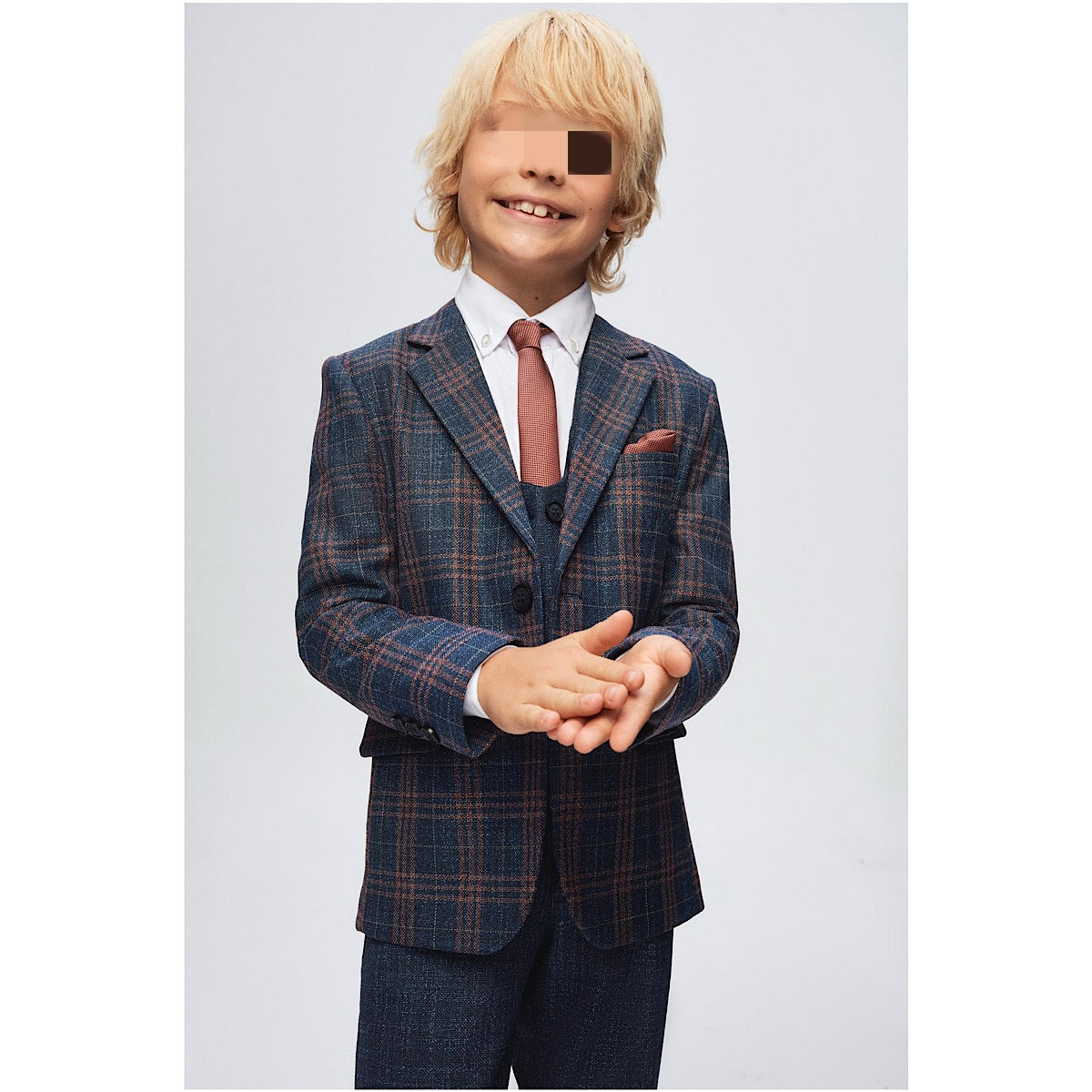 Plaid Blue indigo Suit