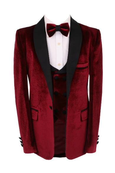 Burgundy Velvet Suit
