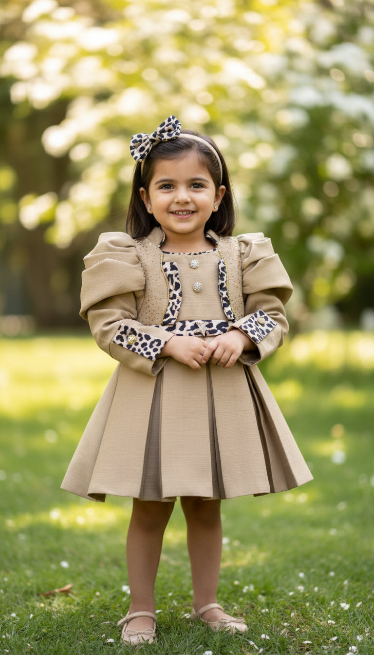 brown full sleeve dress