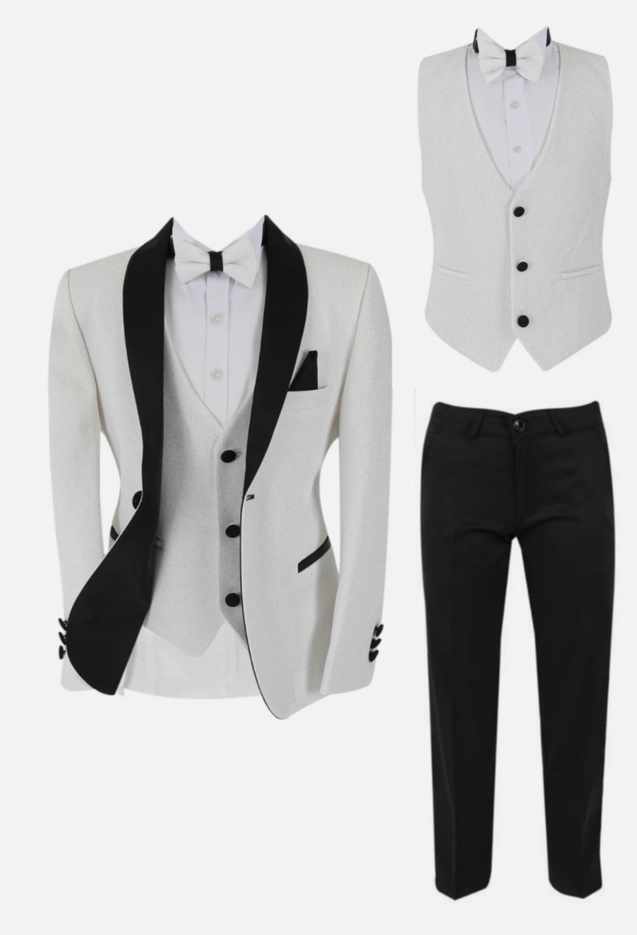 White Glitterry Suit