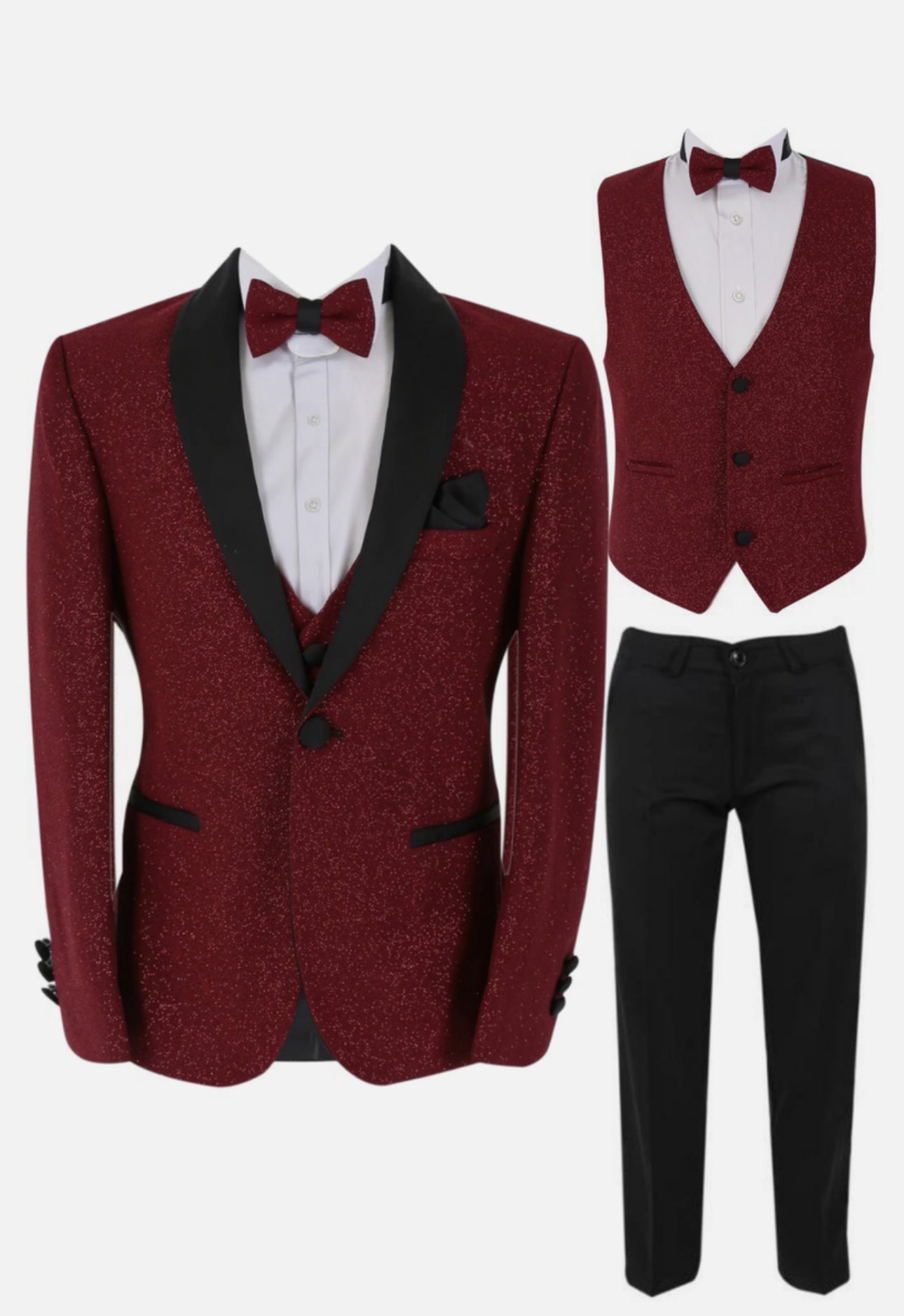 Burgundy Glitterry Suit