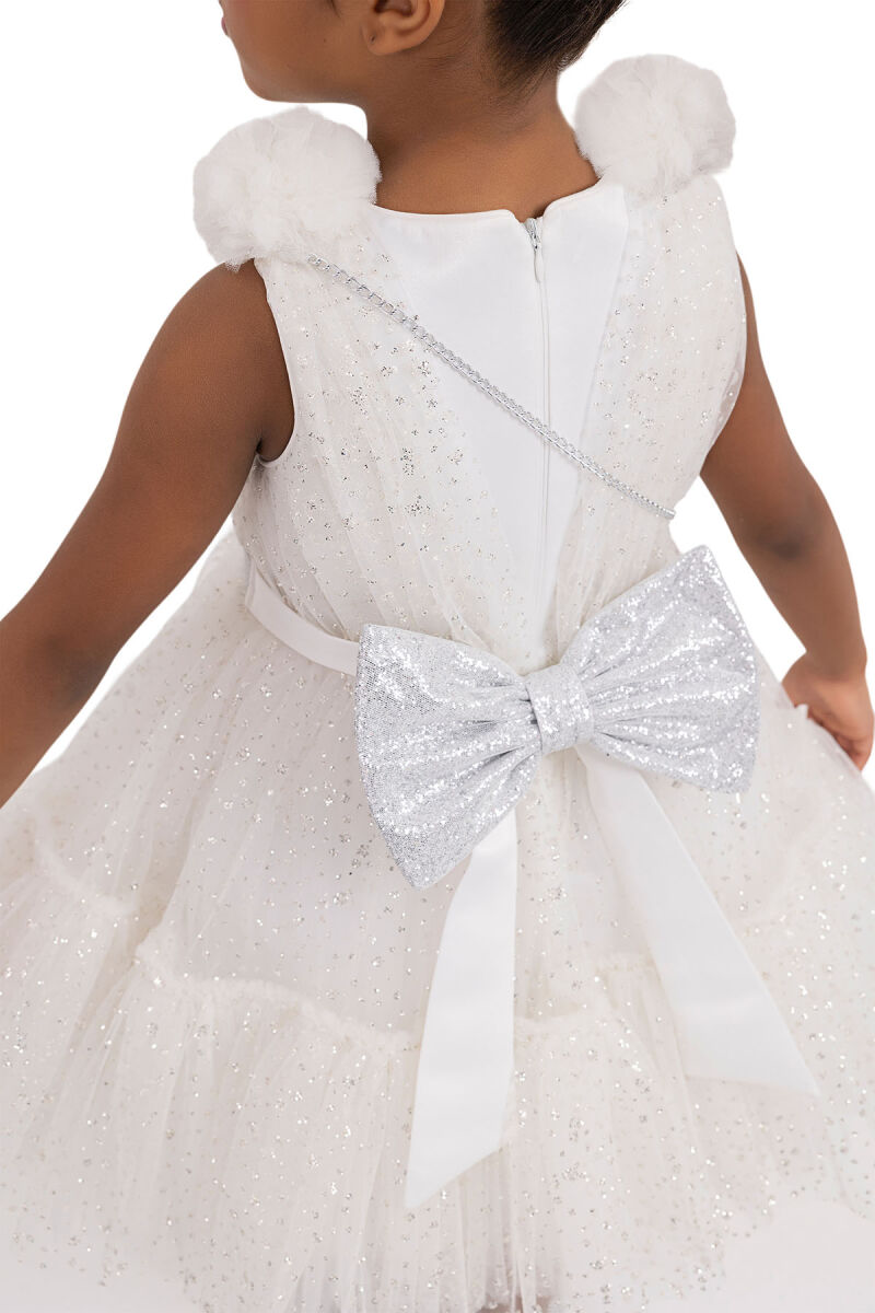 Glittery White Cone dress