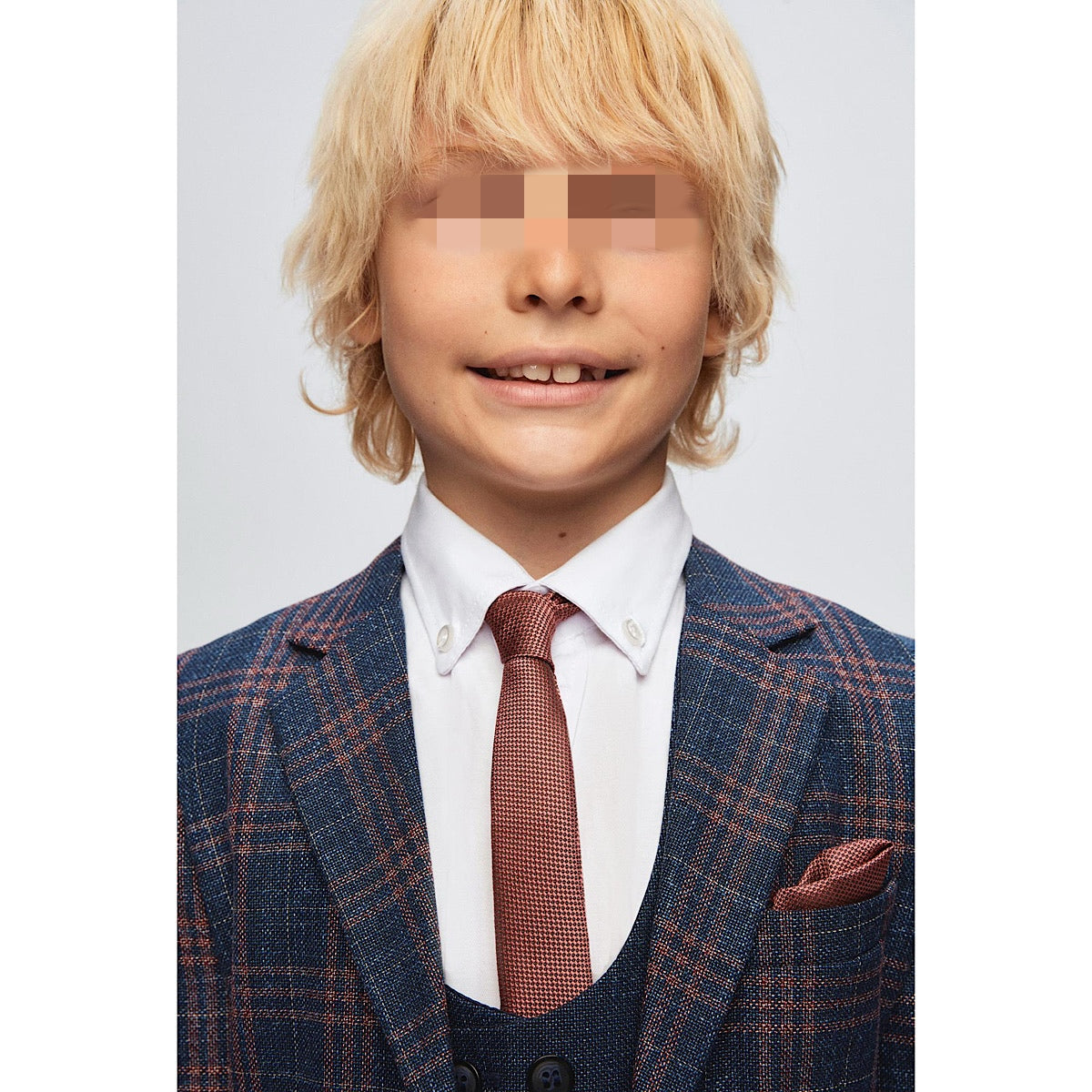 Plaid Blue indigo Suit