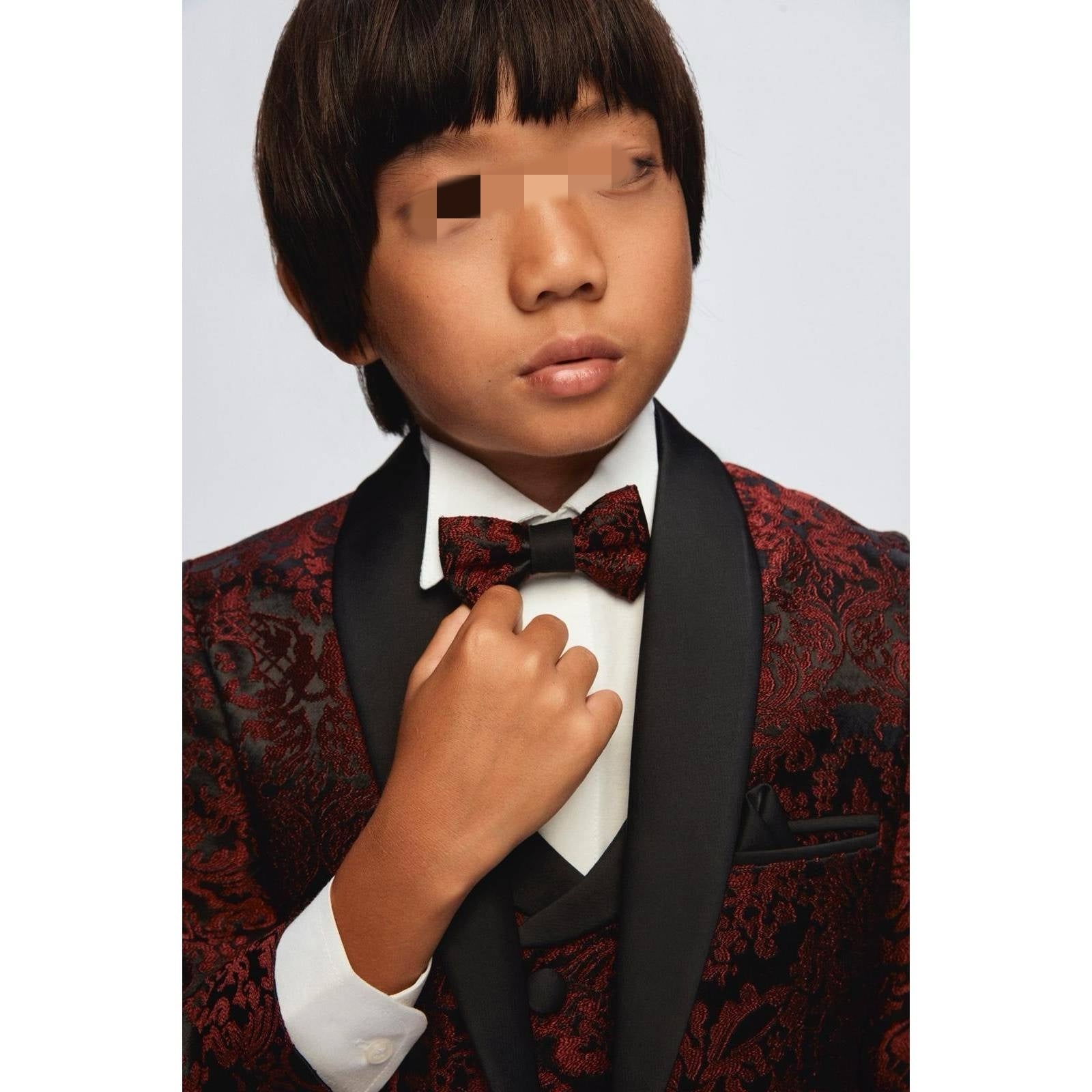 Burgundy Patterned Suit