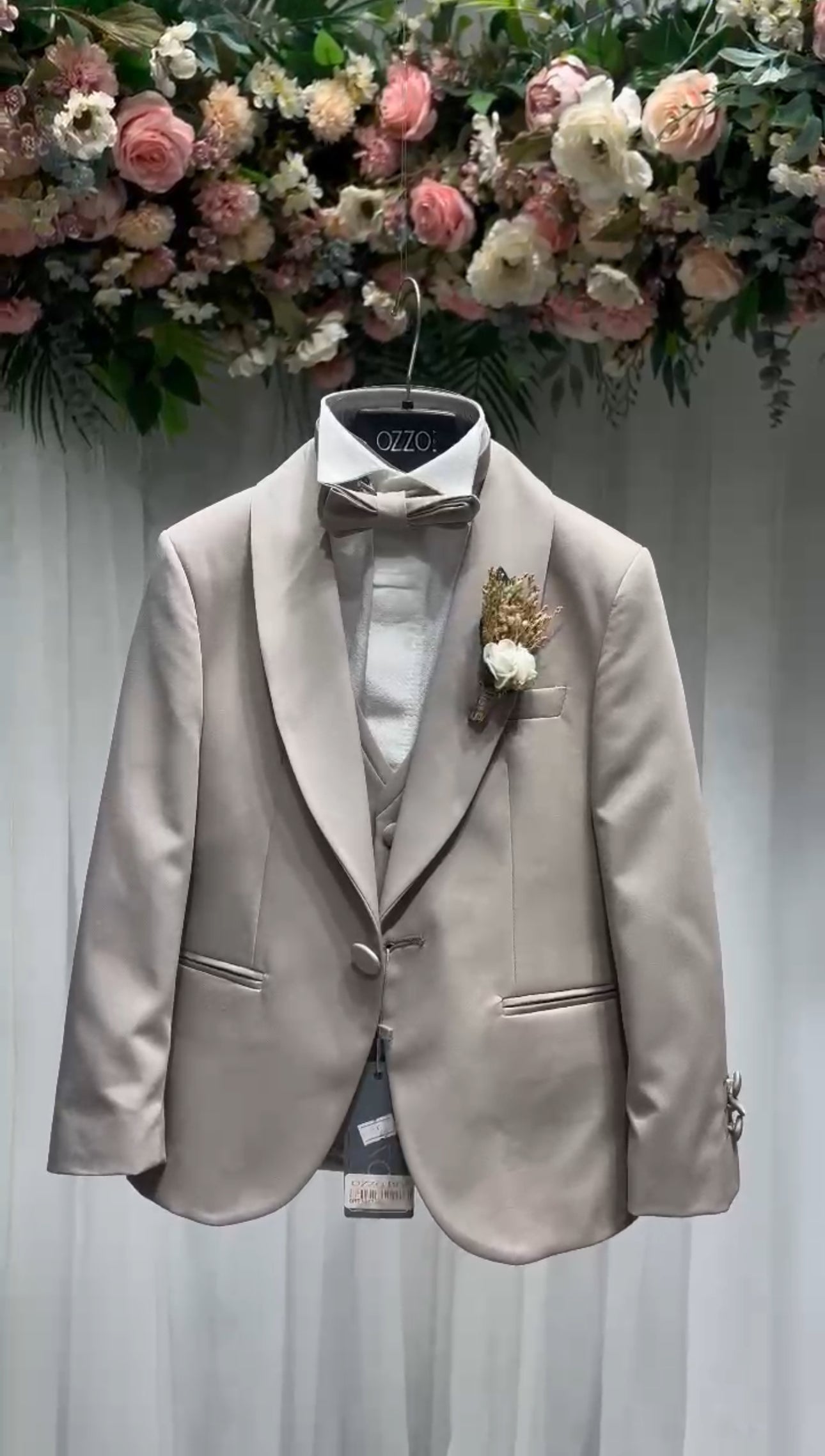 Beige Tuxedo Suit