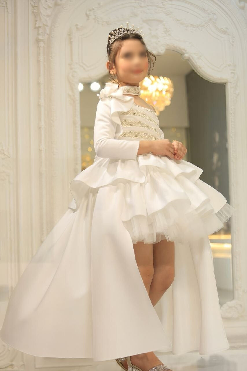 White high low dress