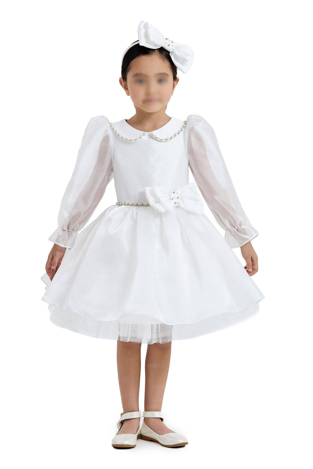 White oraganza full dress