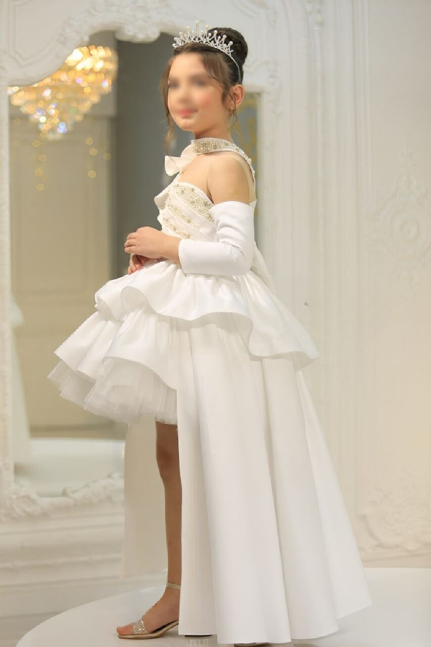 White high low dress