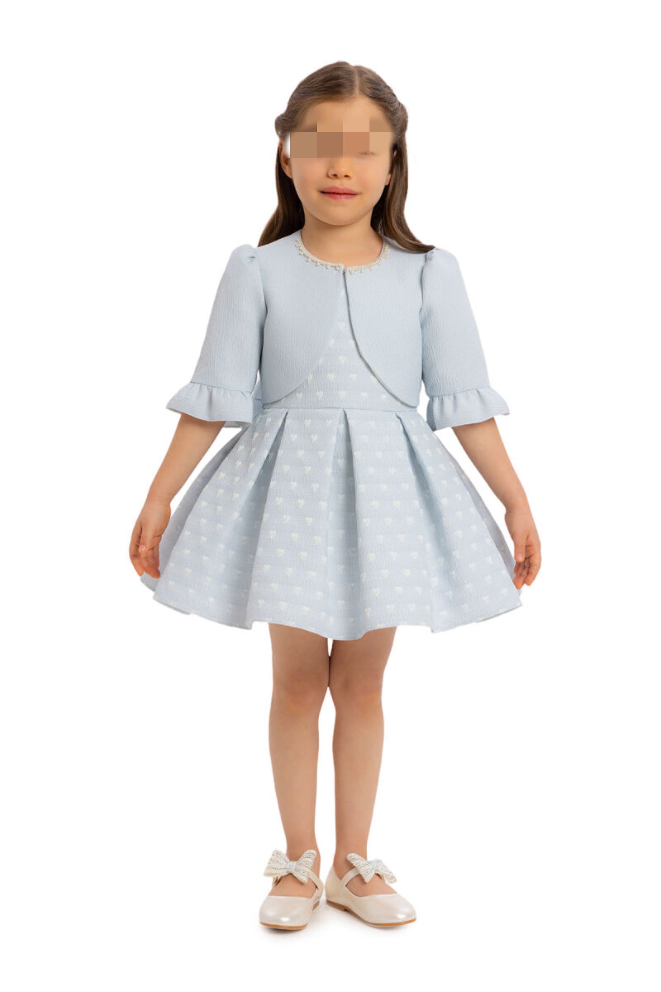 Blue jacket dress
