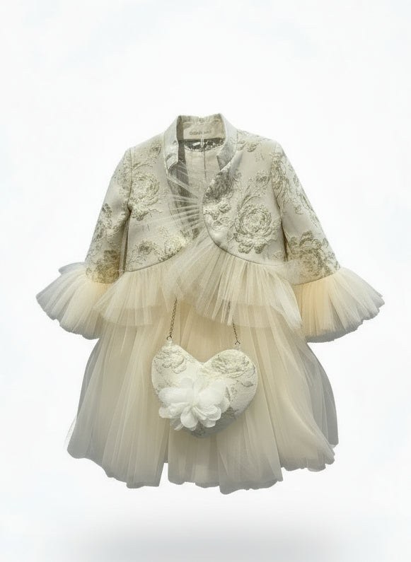 Gold Rose Jaguard Print