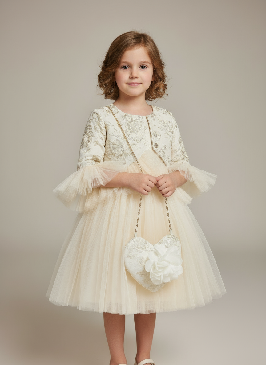 Gold Rose Jaguard Print