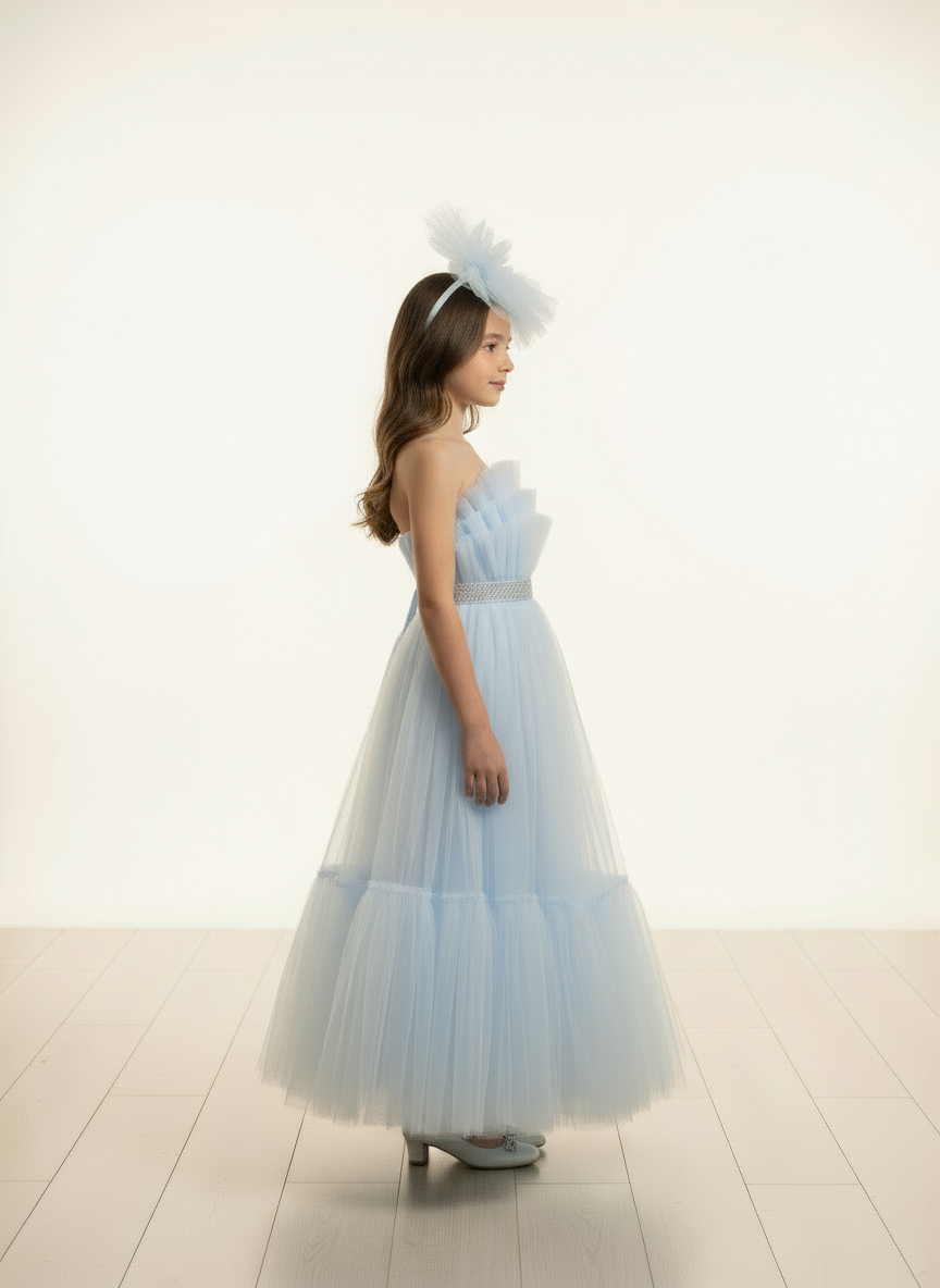 tulle sky ruffle
