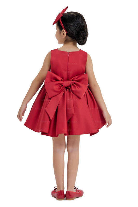 Red Baby Satin Dress