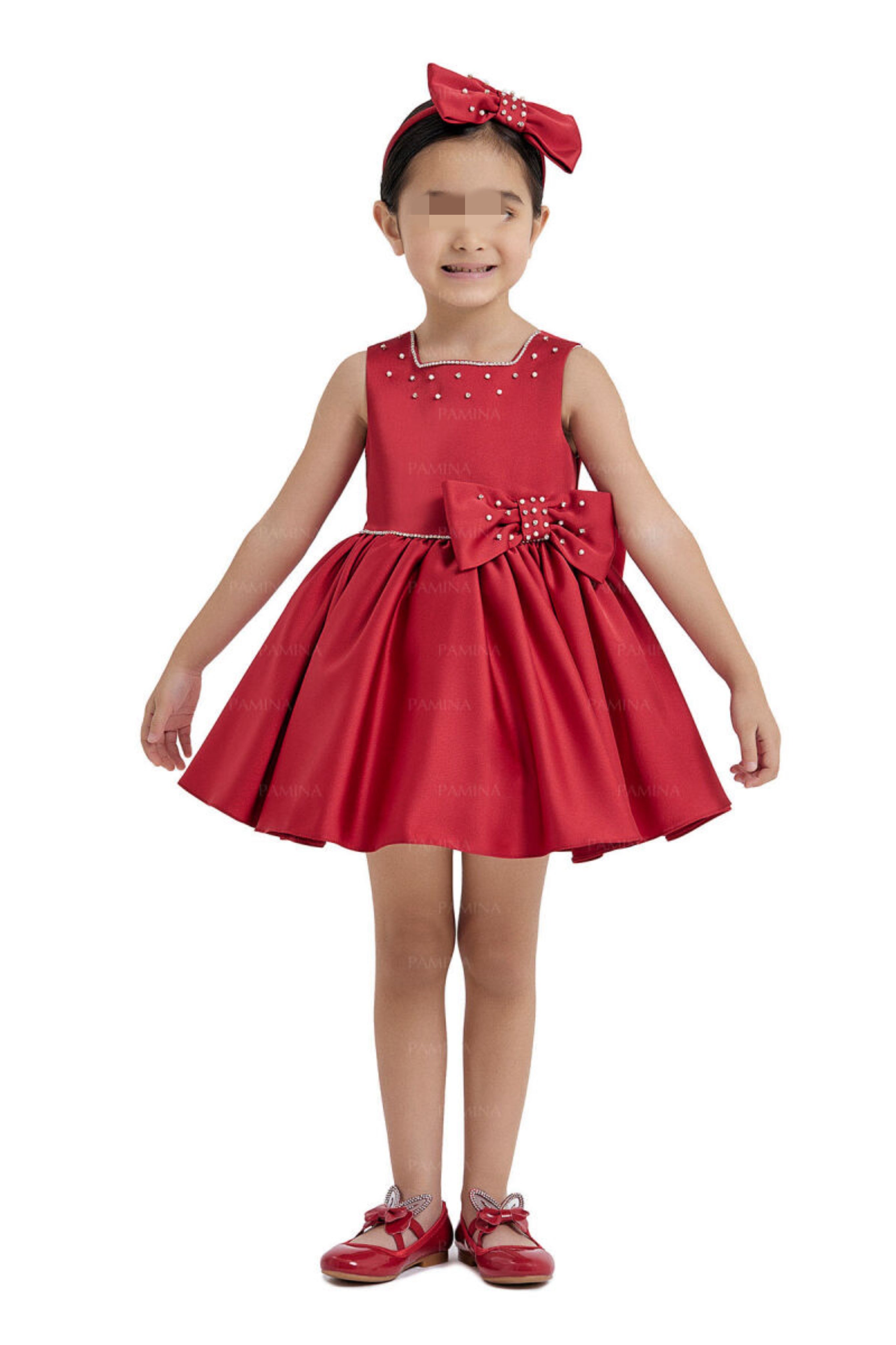Red Baby Satin Dress