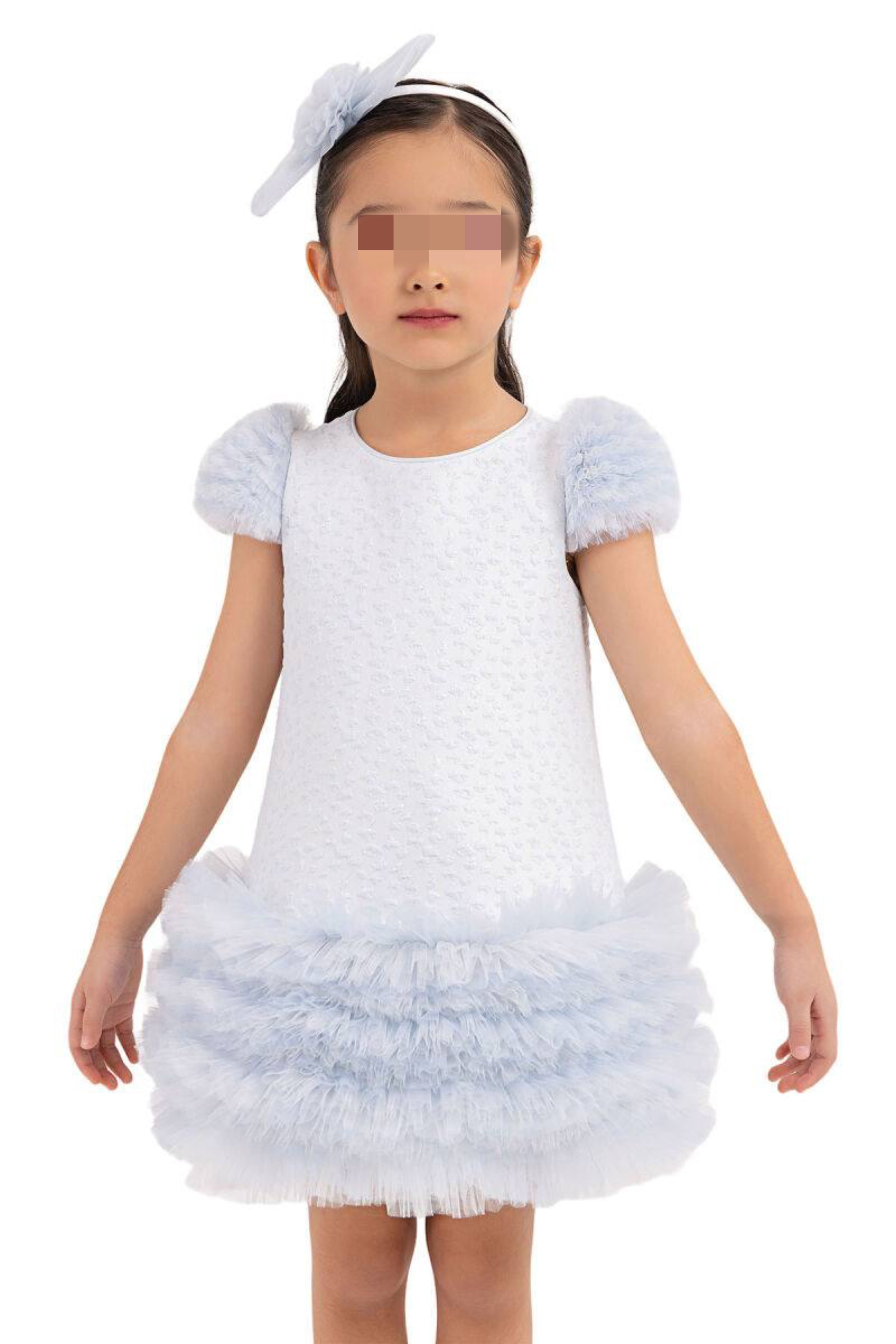 sky blue tulle