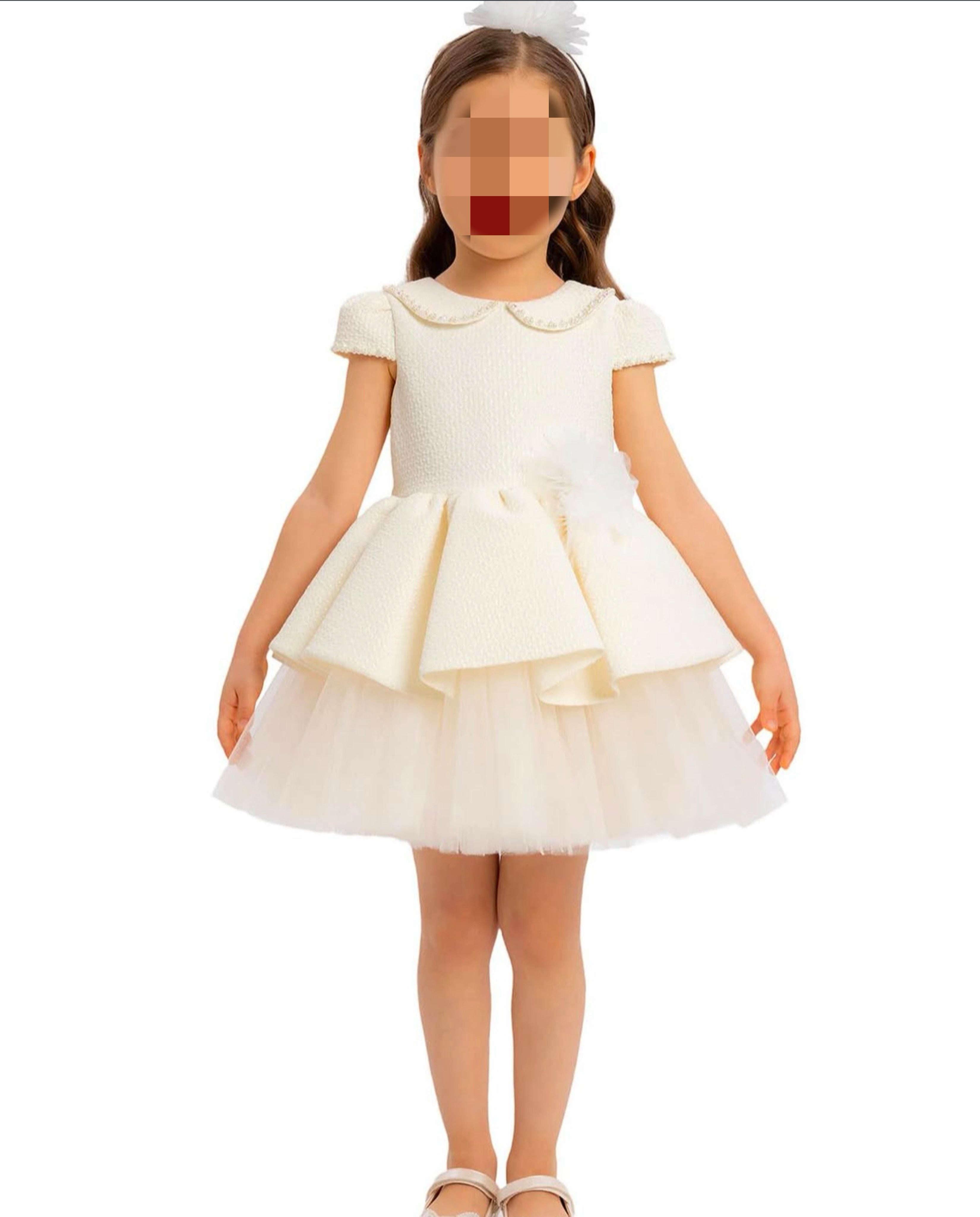 Baby Beige collared Dress