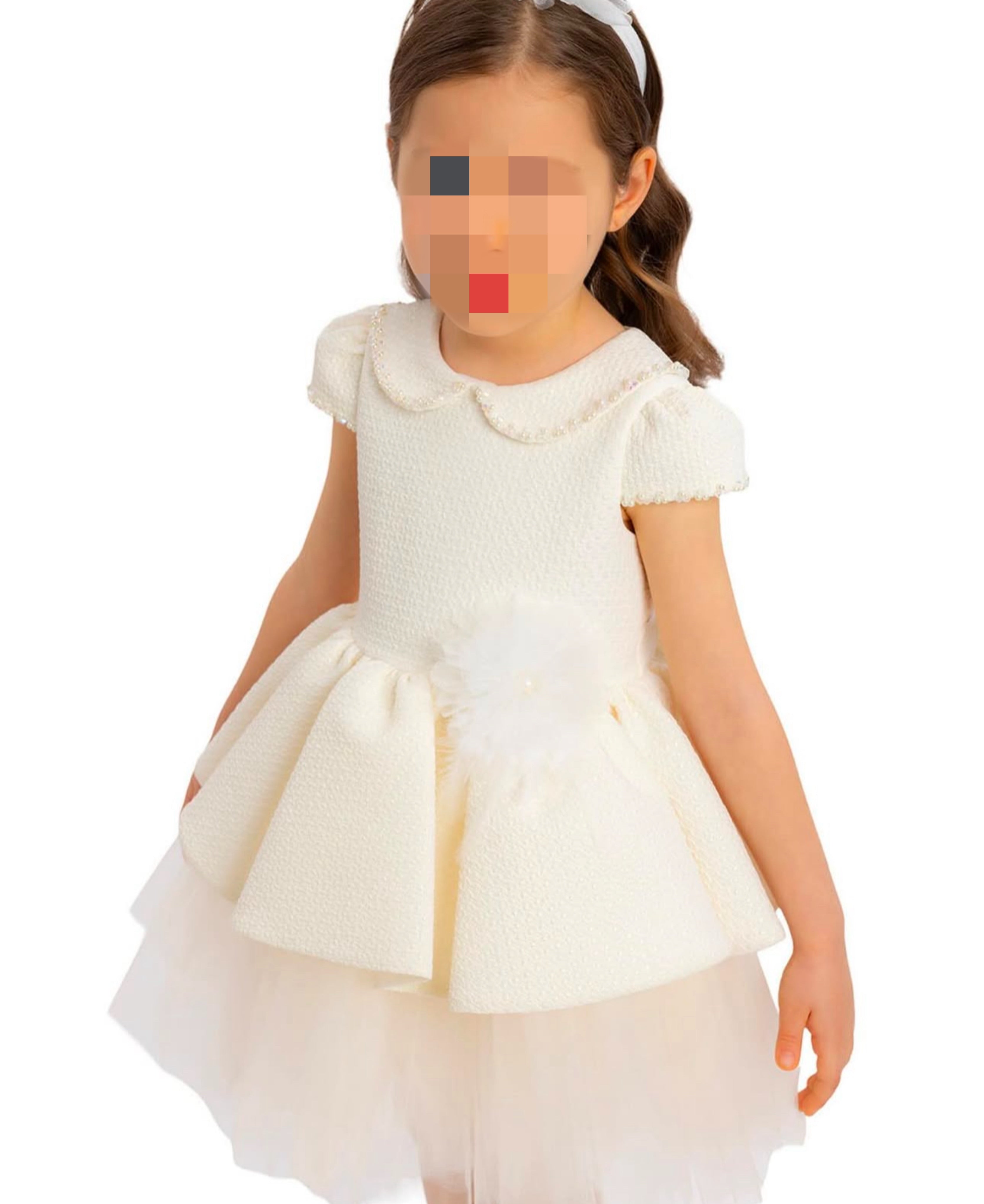 Baby Beige collared Dress