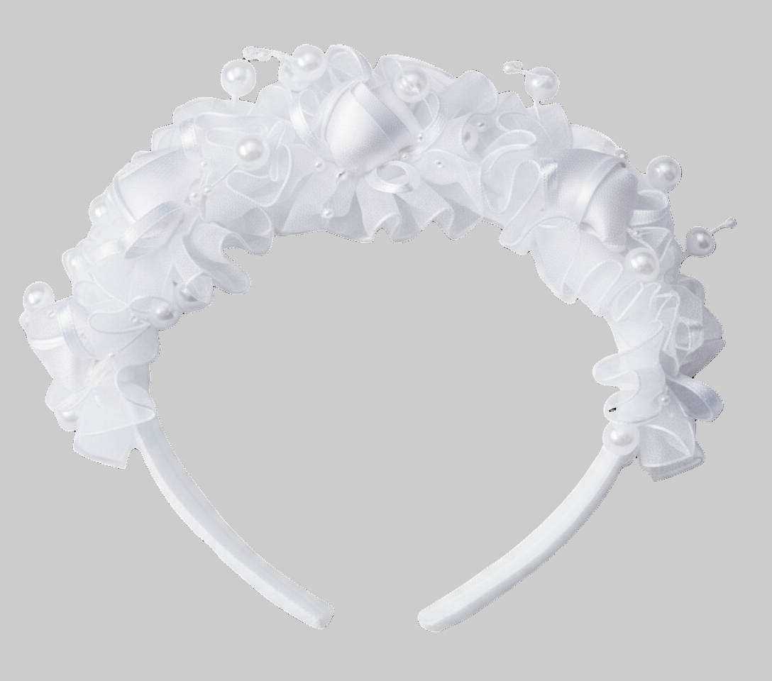White headband beaded