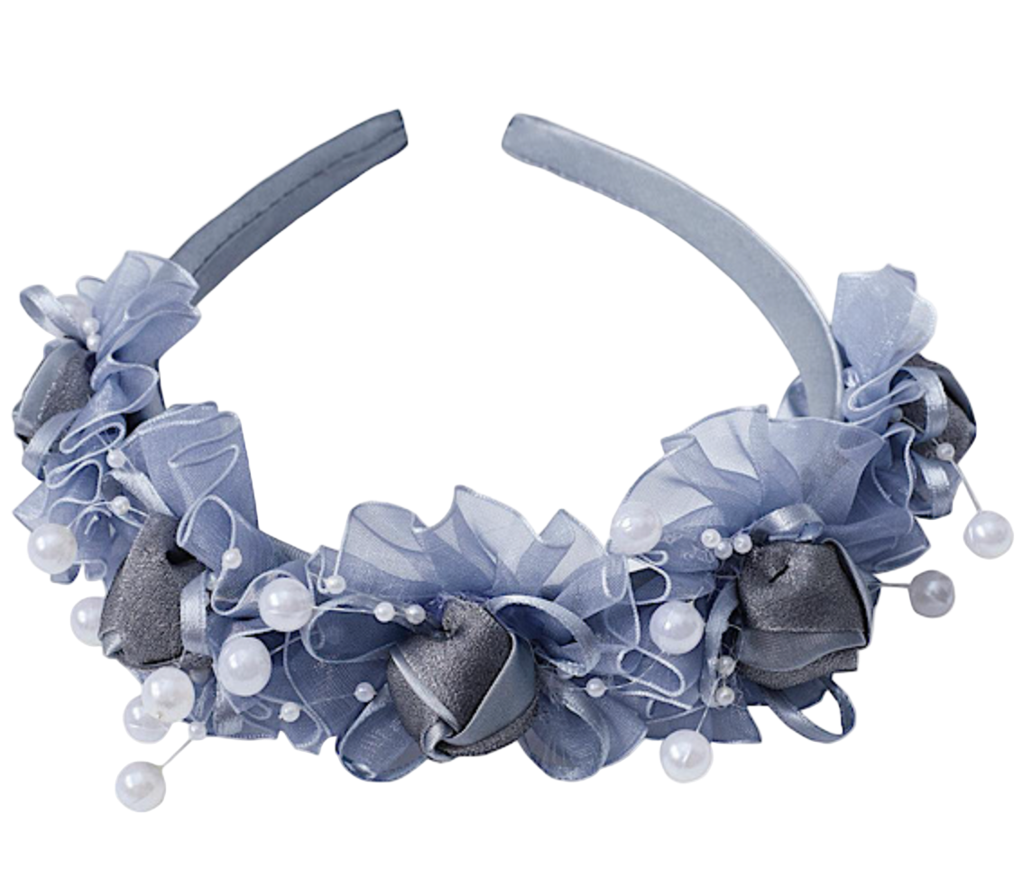 Grey headband beaded