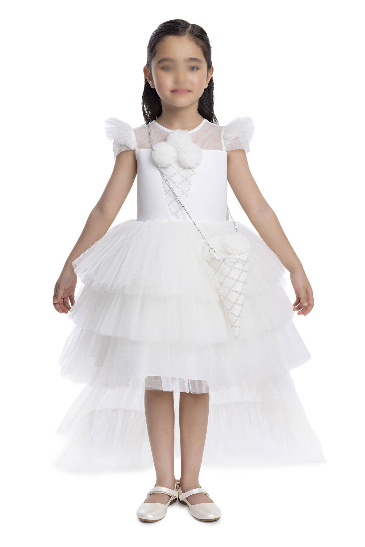 white tulle princess dress